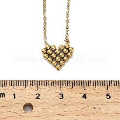 Ожерелья из нержавеющей стали 304 с подвеской в виде сердца для женщин и мужчин&nbsp;LS-NJEW-Q028-11G