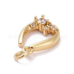 Подвески из латуни с покрытием из прозрачного кубического циркония&nbsp;KK-M229-30G