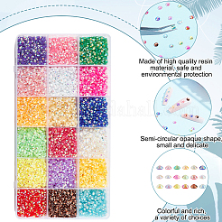 21600 шт. 18-х цветные полукруглые непрозрачные смоляные кабошоны MRMJ-GO0001-10B