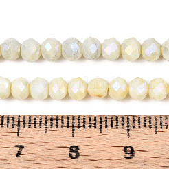 Антикоррозийные гальванические стеклянные бусины рондель&nbsp;EGLA-T021-4mm-17-04