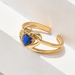 Кольца-манжеты из нержавеющей стали 304 с паве из кубического циркония для женщин&nbsp;RJEW-H246-02G-02