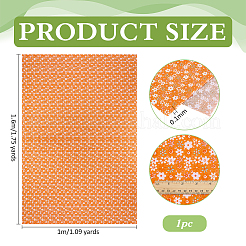 Хлопчатобумажная ткань с цветочным узором&nbsp;DIY-WH0591-275B