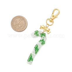 Рождественские украшения в виде стеклянных бусин в виде леденца&nbsp;HJEW-MZ00320-02