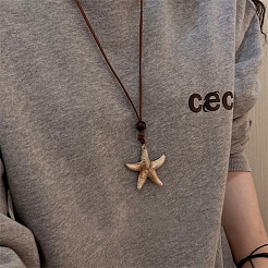 Летние пляжные ожерелья с подвеской из акрила в виде морской звезды&nbsp;FS-WG7589B-01