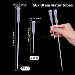 50 шт. полипропиленовые пластиковые трубки для цветов&nbsp;AJEW-GL0002-97C