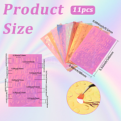 Аврора лазер стеклянная бумага нейл-арт наклейки переводные картинки&nbsp;MRMJ-WH20003-08