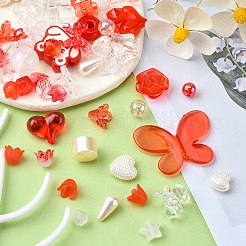 Непрозрачные и прозрачные акриловые бусины&nbsp;MACR-YW0002-01F