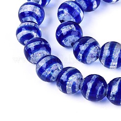 Ручной стеклянные фольга бисер пряди&nbsp;FOIL-N033-05B