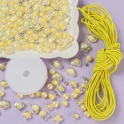 480 шт. Прозрачные / имитация жемчуга акриловые бусины&nbsp;DIY-LS0003-05A