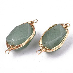 Натуральный зеленый авантюрин соединения / разъемы&nbsp;G-T131-100A