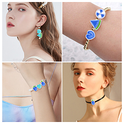 40шт 10 стильные прозрачные эмалевые акриловые бусины&nbsp;TACR-SC0001-09A