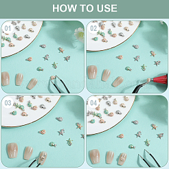 32 шт. 8 стиля эмалевых кабошонов из сплава&nbsp;DIY-CP0011-23