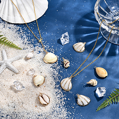 24 шт. 6 подвески в виде ракушек с гальваническим покрытием&nbsp;SSHEL-SC0001-18