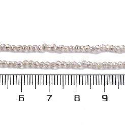 Прозрачные стеклянные бусины гальваническим пряди&nbsp;EGLA-H107-01A-AB05