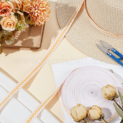 20 ярд ленты из полиэстера с вышивкой в этническом стиле и листьями&nbsp;OCOR-WH0070-109A