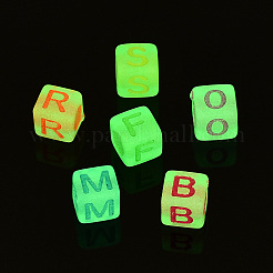 Светящиеся прозрачные акриловые бусины&nbsp;X-LACR-N001-59