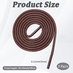 Круглый вощеный шнурок для ботинок&nbsp;OCOR-WH20007-225B-05