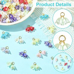 80 шт. 8-х цветные подвески из АБС-пластика с жемчугом&nbsp;PALLOY-CJ00075