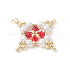 Подвески-звезды из стеклянных бусин&nbsp;PALLOY-MZ01165-03