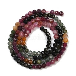 Нити из натуральных разноцветных турмалиновых бусин&nbsp;G-S388-A01-3mm