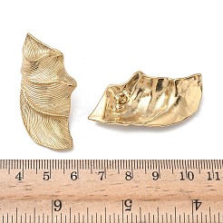 Серьги-гвоздики в форме листа из нержавеющей стали 304&nbsp;EJEW-K268-54G