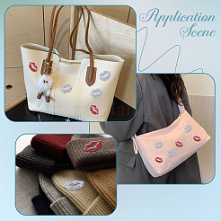 12 шт. 2-цветные стразы для губ из смолы горячей фиксации (с обратной стороны термоклей)&nbsp;DIY-GF0011-60