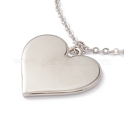 Сублимация пустой алюминиевый кулон ожерелье&nbsp;NJEW-E020-02P-03