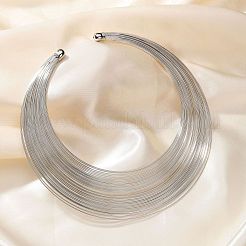 Крутые хип-хоп ожерелья-чокеры из многослойной железной проволоки для женщин&nbsp;UO4532-2