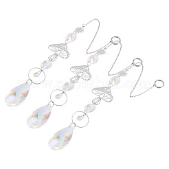 3 шт. подвесные украшения в виде грибов из нержавеющей стали 201&nbsp;HJEW-TA00369