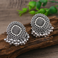 Серьги-люстры из сплава с цветком&nbsp;GG9850-1