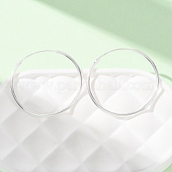 925 серебряные серьги-обручи&nbsp;EJEW-C179-05C-S