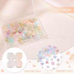 110 шт. 11-цветные прозрачные стеклянные колпачки для бусин&nbsp;DGLA-TA0001-39