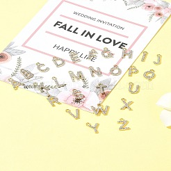 26 шт. 26 стиля подвески из золотистого сплава со стразами&nbsp;FIND-FS0003-26