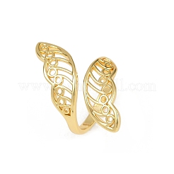 Латунь регулируемые манжеты кольца&nbsp;RJEW-C139-16A-G
