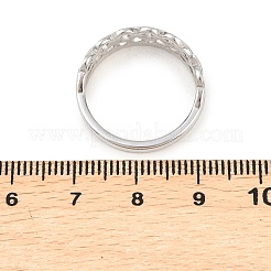 Женские кольца из нержавеющей стали 304 с микропаве из кубических цирконий&nbsp;RJEW-K315-01P