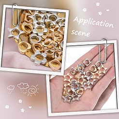 160шт 8 стиля 2-отверстия ccb пластиковая рамка для бусин&nbsp;CCB-SP0001-09