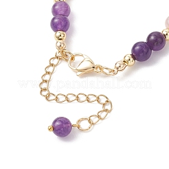 Регулируемые браслеты из бусин натурального кварца и пресноводного жемчуга&nbsp;BJEW-JB13031