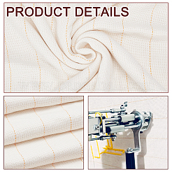 Однотонная ткань для вышивки крестом из полиэстера и хлопка&nbsp;DIY-WH0060-10