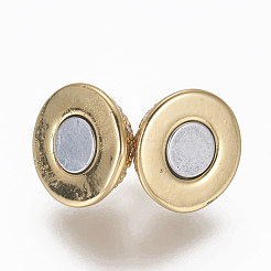 Магнитные застежки из латуни с цирконием и микропаве с петлями&nbsp;ZIRC-L082-B-01