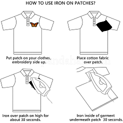 20 шт. 2 стиля полиэстер хлопок вышивка нитью приклеивание/пришивание заплаток&nbsp;PATC-CY0001-28