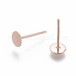 Фурнитура для сережек-гвоздиков из нержавеющей стали 304&nbsp;STAS-H436-24RG-5mm