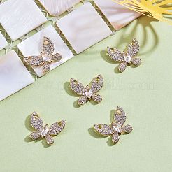 Покрытие стойки латунь микропаве прозрачные подвески из кубического циркония&nbsp;KK-SZ0005-41