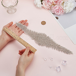 Ткань из бисера Hotfit со стразами&nbsp;DIY-WH0666-002B