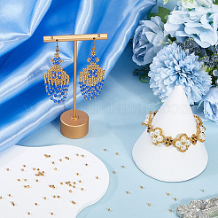 Латунные круглые разделительные бусины с покрытием стойки и вакуумным покрытием pvd&nbsp;FIND-SP0002-24B