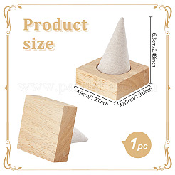 1 держатель-органайзер из деревянного конуса&nbsp;RDIS-WH0031-02A-01