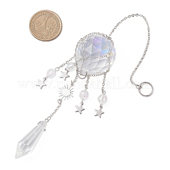 Стеклянные и акриловые конусные и круглые подвесные ловцы солнца&nbsp;HJEW-JM04570-02