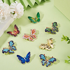 12 шт. 6 эмалевых булавки в форме бабочек&nbsp;JEWB-TA0001-23