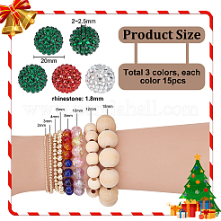 45 шт. 3-цветные прозрачные смоляные стразы с градиентным рисунком&nbsp;RESI-PH0002-35