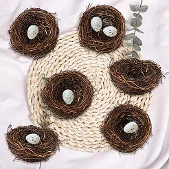 Джутовый шпагат имитация птичьего гнезда&nbsp;AJEW-WH20121-14B