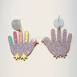 Акриловые серьги-гвоздики&nbsp;FS-WGB16BF-01